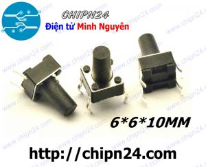 [10 cái] (F62) Nút nhấn 4 chân 6x6x10mm DIP