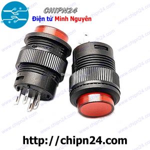 [F86] Nút nhấn tự giữ có đèn phi 16 Đỏ R16-503AD 3A 250V