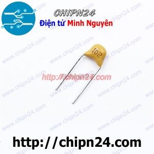 [25 con] (K257) Tụ Tantalum Cắm 102 50V DIP (1nF)