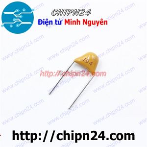 [25 con] (K260) Tụ Tantalum Cắm 104 50V DIP (100nF 0.1uF)