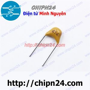 [25 con] (K260) Tụ Tantalum Cắm 474 50V DIP (470nF 0.47uF)