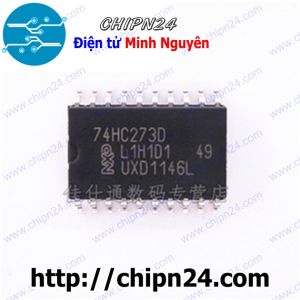 IC Dán 74HC273 SOP-20 7.2mm (SMD) (74HC273D 74273) (IC Flip-flop loại bát phân D có trong suốt)
