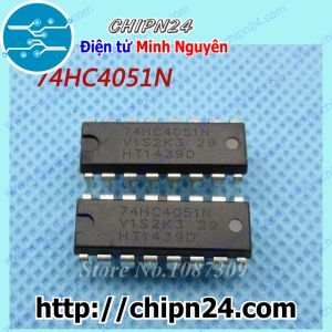 IC 74HC4051 DIP-16 (74HC4051N 744051) (IC dồn/ tách kênh )