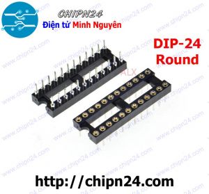 Đế IC 24P Tròn Khe Hẹp (DIP-24 Tròn) (Đế cắm IC 24 chân Tròn)