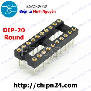 (F142) Đế IC 20P Tròn (DIP-20 Tròn) (Đế cắm IC 20 chân Tròn)