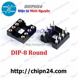 [F142] Đế IC 8P Tròn (DIP-8 Tròn) (Đế cắm IC 8 chân Tròn)