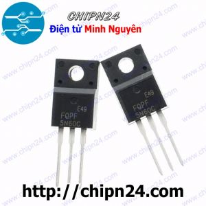(KT1) Mosfet 5N60 TO-220F 5A 600V Kênh N (FQPF 5N60C FQPF5N60C)