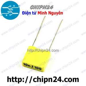 (K268) Tụ kẹo vàng 103J 100V (5MM) (103 10nF 0.01uF)