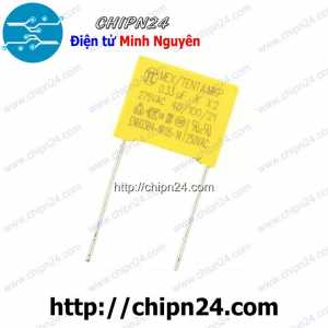 Tụ hộp 334 275VAC 15mm (0.33uF MEX/TENDA MKP K X2 40/100/21)