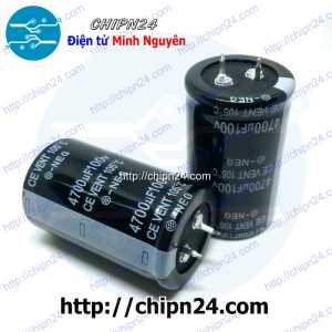 (J9) Tụ hóa 4,700uF 100V Đen (30x50mm) (4700uF 100V)