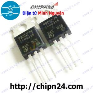 (KT1) Mosfet 80NF75 TO-220 80A 75V Kênh N (P80NF75 STP80NF75)