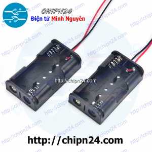 (C2) Hộp Đế pin 2 viên AA