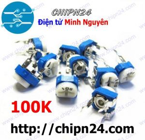 (K367) Biến trở cúc áo RM065 100K 104 (Biến trở tam giác 104)