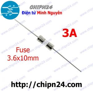 (K397) Cầu Chì 3.6x10mm 3A DIP (250V Chân cắm)