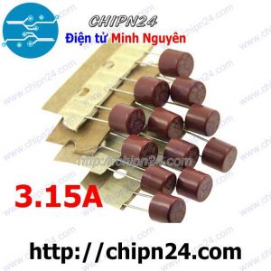 (K449) Cầu Chì Tròn 3.15A 250V 8x8mm (T3.15A250V 382)