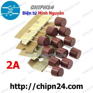 (K448) Cầu Chì Tròn 2A 250V 8x8mm (T2A250V 382)