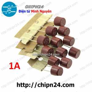 (K448) Cầu Chì Tròn 1A 250V 8x8mm (T1A250V 382)