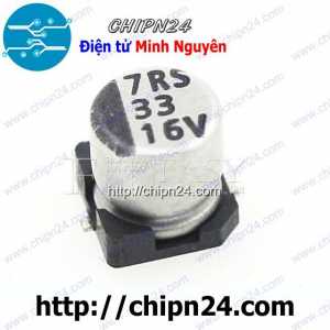 [10 con] Tụ nhôm 33uF 16V 5x5.5mm (SMD Dán)