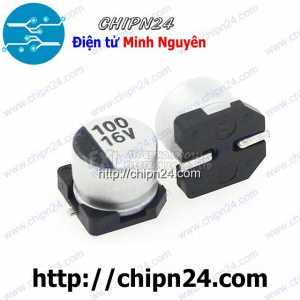 [10 con] (K292) Tụ nhôm 100uF 16V 6.3x5.4mm (SMD Dán)