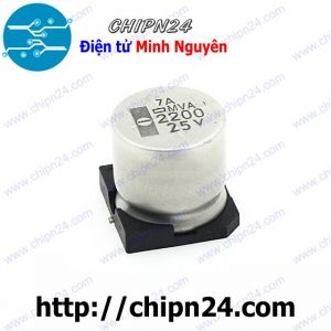 Tụ nhôm 2200uF 25V 16x16.5mm (SMD Dán)