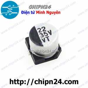 (K297) Tụ nhôm 22uF 35V 5x5mm (SMD Dán)
