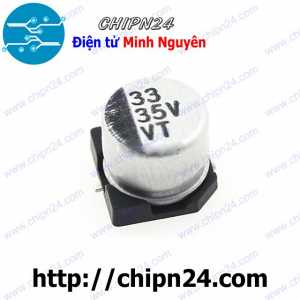(K297) Tụ nhôm 33uF 35V 6.3x5.4mm (SMD Dán)