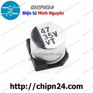 Tụ nhôm 47uF 35V 6x5mm (SMD Dán)