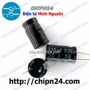 (F255) Tụ hóa 330uF 50V Đen (10x17mm)