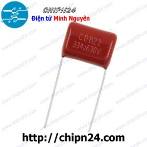 (F232) Tụ CBB 630V 334J P=15mm (334 0.33uF)