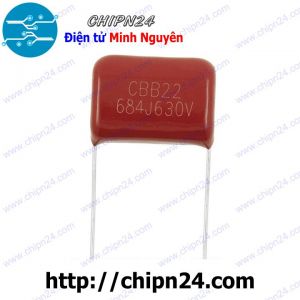 (F232) Tụ CBB 630V 684J P=20mm (684 0.68uF)