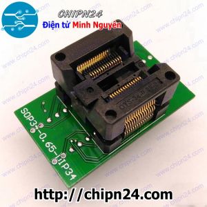 Đế nạp IC dán SSOP-30 (0.65mm) (Đế Chuyển IC Chân Dán qua Chân Cắm, Socket Adapter Converter IC)