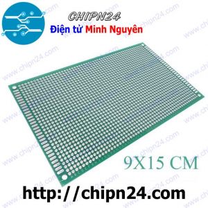Testboard 2 mặt Thủy tinh 9x15cm (Board đồng đục lỗ PCB, Testboard cắm hàn)