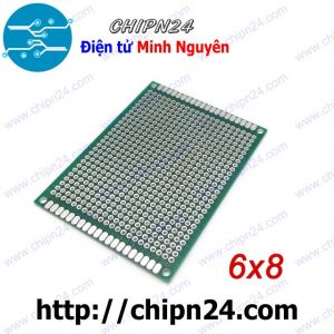 Testboard 2 mặt Thủy tinh 6x8cm (Board đồng đục lỗ PCB, Testboard cắm hàn)