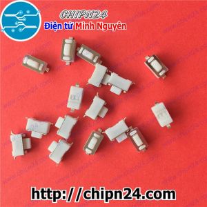 [10 cái] Nút nhấn 2 chân 3x6x5mm SMD Dán Trắng