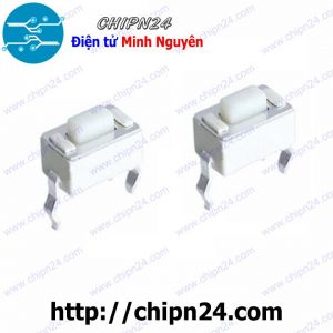 [10 cái] (K79) Nút nhấn 2 chân 3x6x4.3mm DIP Trắng