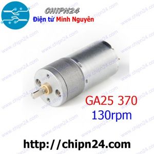 Động Cơ Giảm Tốc GA25 370 12V 130rpm (130 vòng/phút v/ph)