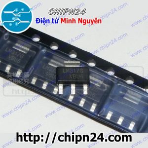 (SOP) IC Dán LM317 SOT-223 (SMD) (LM317G LM317K 317ADJ 500mA) (IC Nguồn Điều chỉnh điện áp tuyến tính)