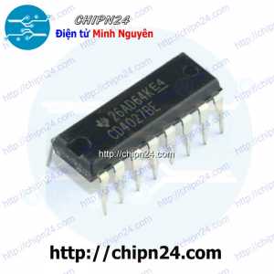 (DIP) IC CD4027 DIP-16 (CD4027BE) (IC Flip-Flop JK (2 FF-JK với các ngõ vào SET và CLEAR))