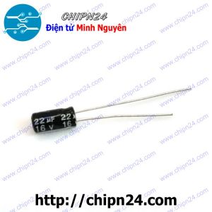 [25 con] Tụ hóa 22uF 16V Đen (4x7mm)