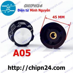(Q3) Nắp chụp Biến trở A05 Lỗ Đồng-45mm (Dùng cho Biến trở 2W WTH118 Tocos)