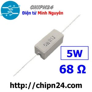 [F318] Điện Trở Sứ 68R 5W Loại Nằm