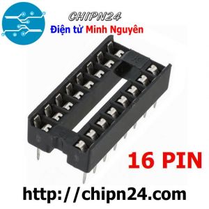 Đế IC 16P (DIP-16) (Đế cắm IC 16 chân)