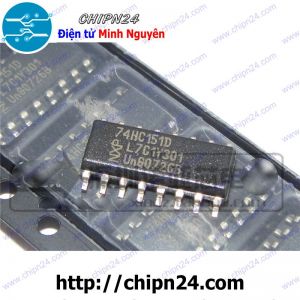 IC Dán 74HC151 SOP-16 Hàng Tốt (SMD) (74HC151D 74151) (IC 8 đầu vào MUX)