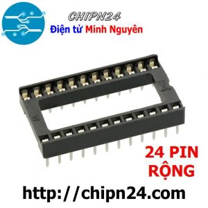 Đế IC 24P Khe Rộng (DIP-24) (Đế cắm IC 24 chân)