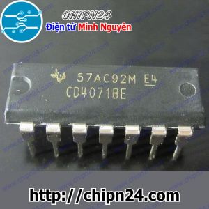 (DIP) IC CD4071 DIP-14 (CD4071BE) (IC Cổng OR (4 Cổng OR 2 ngõ vào))