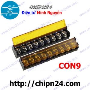 Domino HB9500 9P (Có bảo vệ) (9.5MM) (Terminal, Cầu đấu dây cọc nguồn)