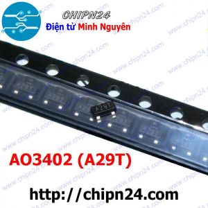 [10 con] Mosfet Dán AO3402 (A29T) SOT-23 4A 30V Kênh N (SMD) (3402)