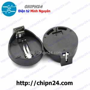 Đế Pin CR2032 DIP Nhựa Đen, Đế pin CMOS