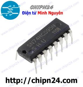 (DIP) IC 74595 74HC595 DIP-16 (SN74HC595N) (IC ghi dịch 8 bit)
