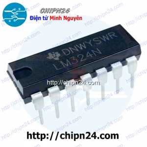 [DIP] IC LM324 DIP-14 (LM324N) (IC khuếch đại thuật toán OpAmp)